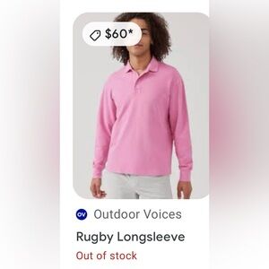 Outdoor Voices Large Pink Long Sleeved Top. 💗⚡️